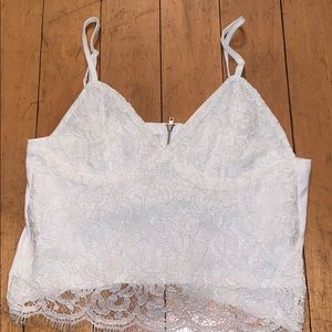 White laced top